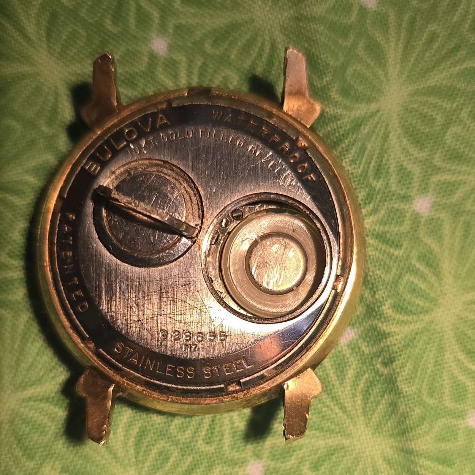 Bulova Accutron Vintage Automatic 17J Champagne Arabic 10k Gold Filled 34mm