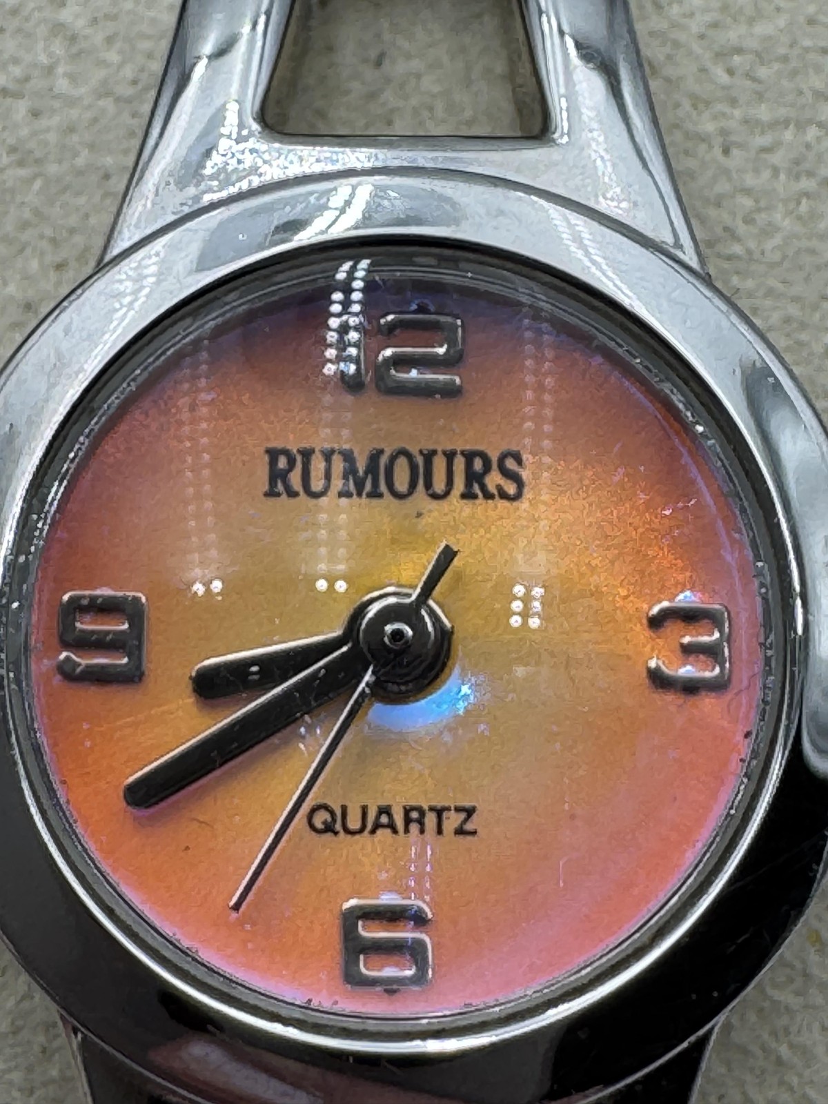 Rumours Womens Watch 18mm Pink Dial Silver Tone Bracelet Quartz Analog 40727