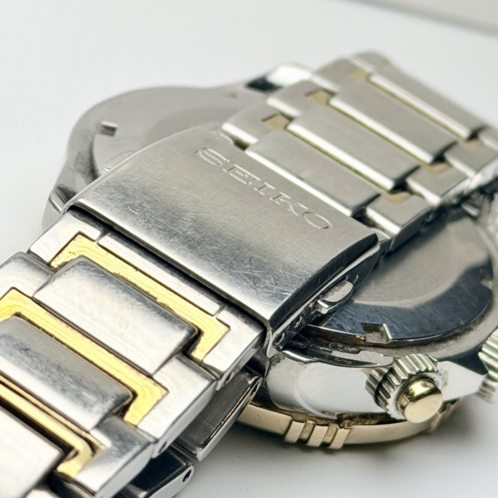 Seiko SSC446 Core Solar Chronograph TwoTone Stainless Steel 44mm Mens Wa G2U