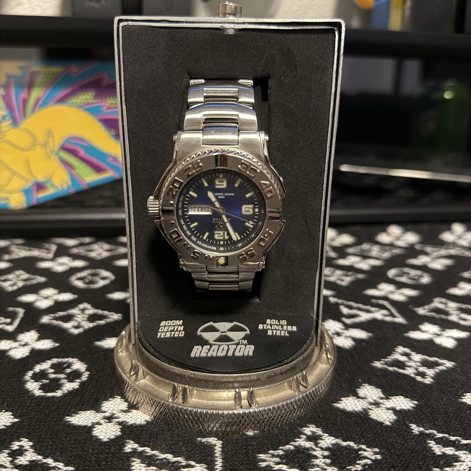 Reactor Critical Mass Men’s Watch 74603 Blue Dial Stainless Steel Used