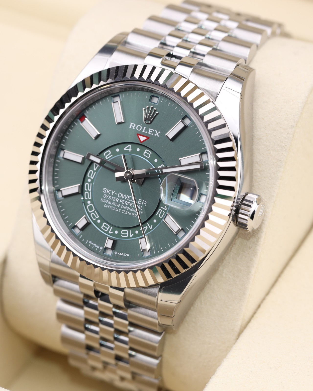2026 Factory Stickers Rolex Sky-Dweller 42 Green Dial on Jubilee 336934