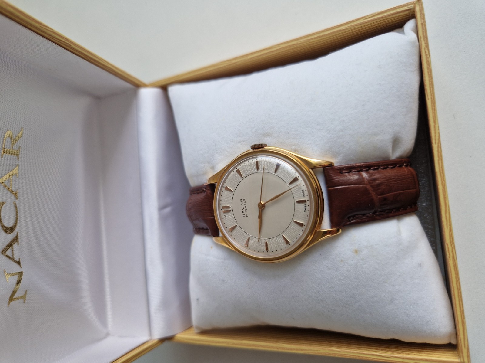 NACAR, 17 jewels, manual wind, AS/Adolph Schild/ 1430, 37 mm, Swiss 1970