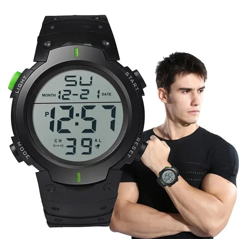 Waterproof Digital Watch Military Tactical LED Backlight Wristwatch Men-1PCS