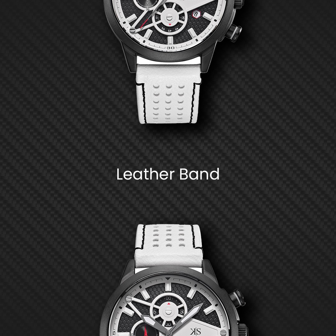 Kenneth Scott Men’s Chronograph Watch | Black Dial, 45mm, 30 m (3 ATM)
