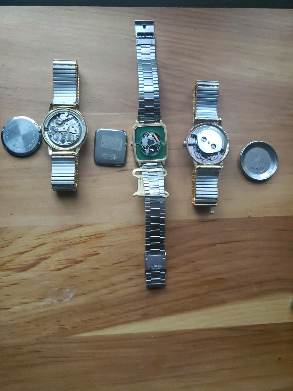 Vintage Watch Lot Of Three, Two Mechanical, One Battery. NONE WORK