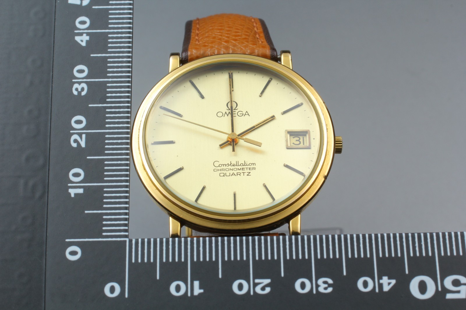 Vintage [N Mint] Omega Constellation Cal.1333 Chronometer Gold Men Qz Watch #119