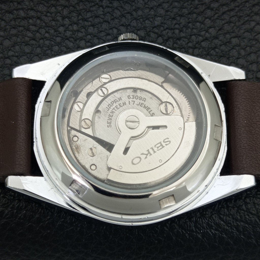 REFURBISHED SEIKO 5 AUTOMATIC 6309A JAPAN MENS VINTAGE SILVER WATCH a442821-1