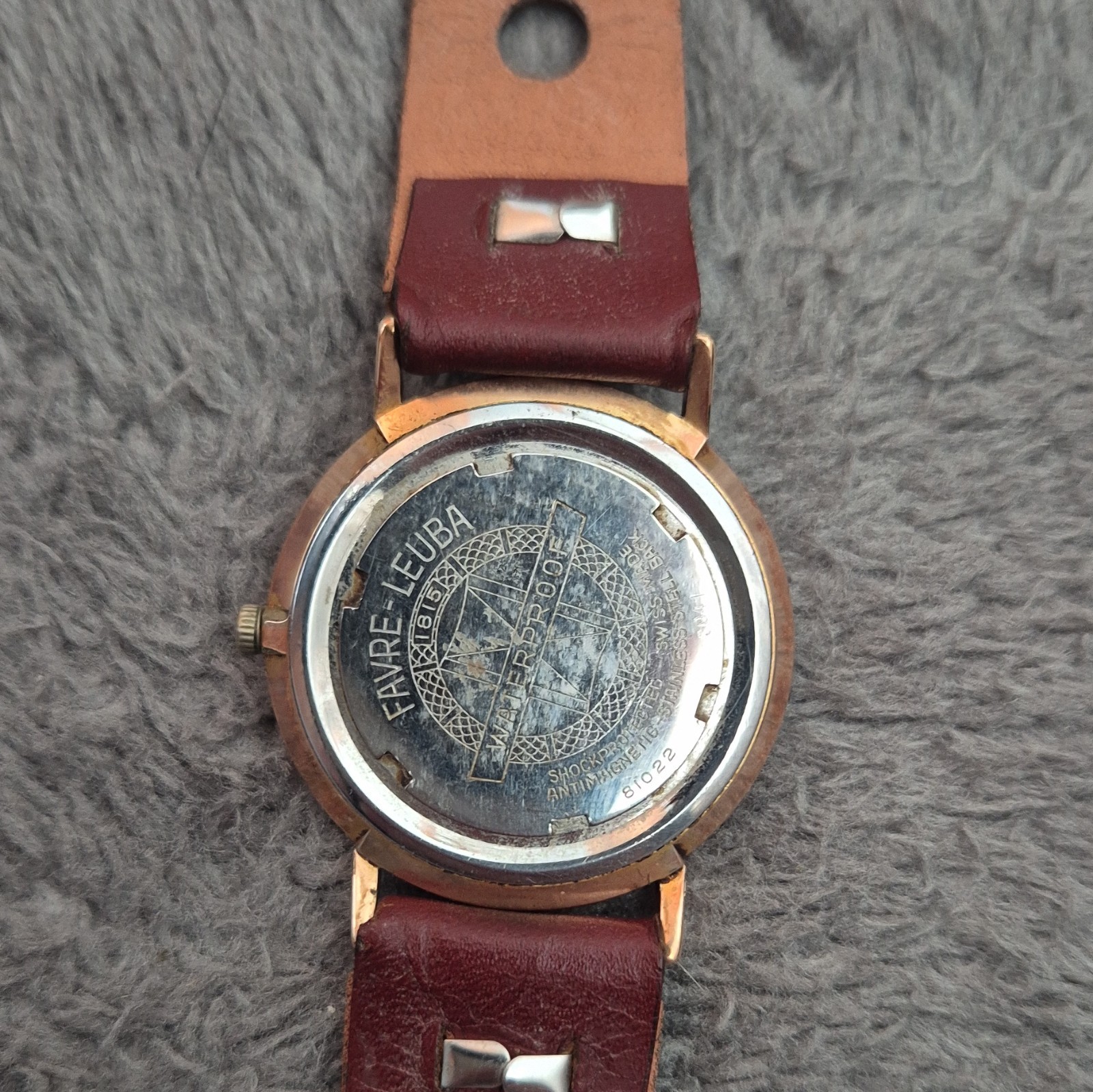 Favre-Leuba Geneve Manual Wind 17J Swiss Gold Plated Silver Dial 34mm