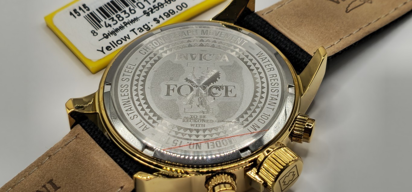 Invicta 1515 Wrist Watch for Men “Lefty” 18KGIP