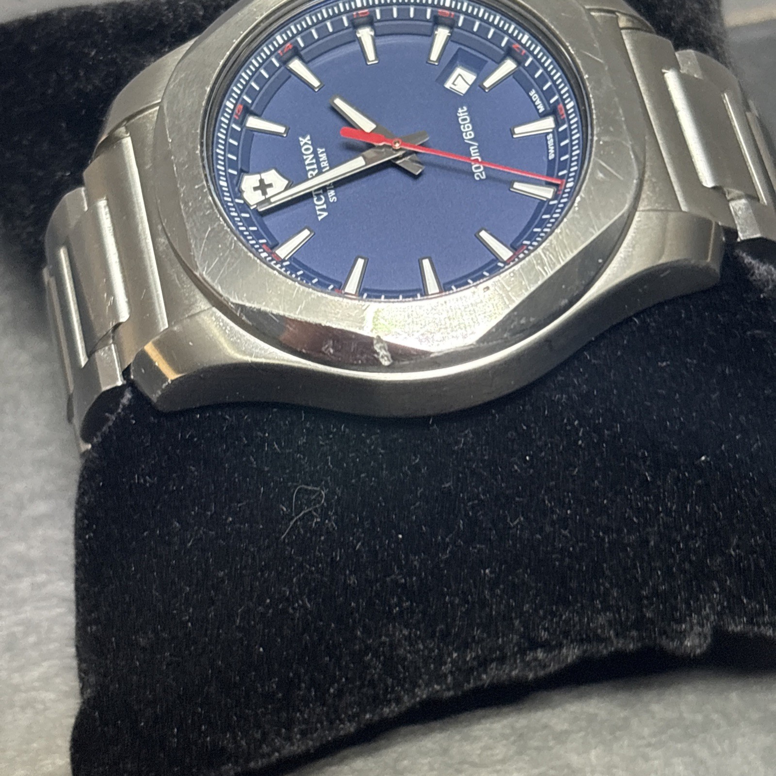 Victorinox 43mm Swiss Army I.N.O.X. Blue Dial Men’s Watch 200m/660ft 241724