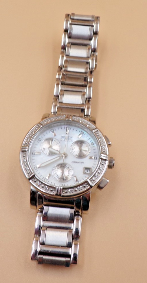 INVICTA CHRONOGRAPH WATCH MODEL 4718 MOTHER OF PEARL DIAL LADIES’