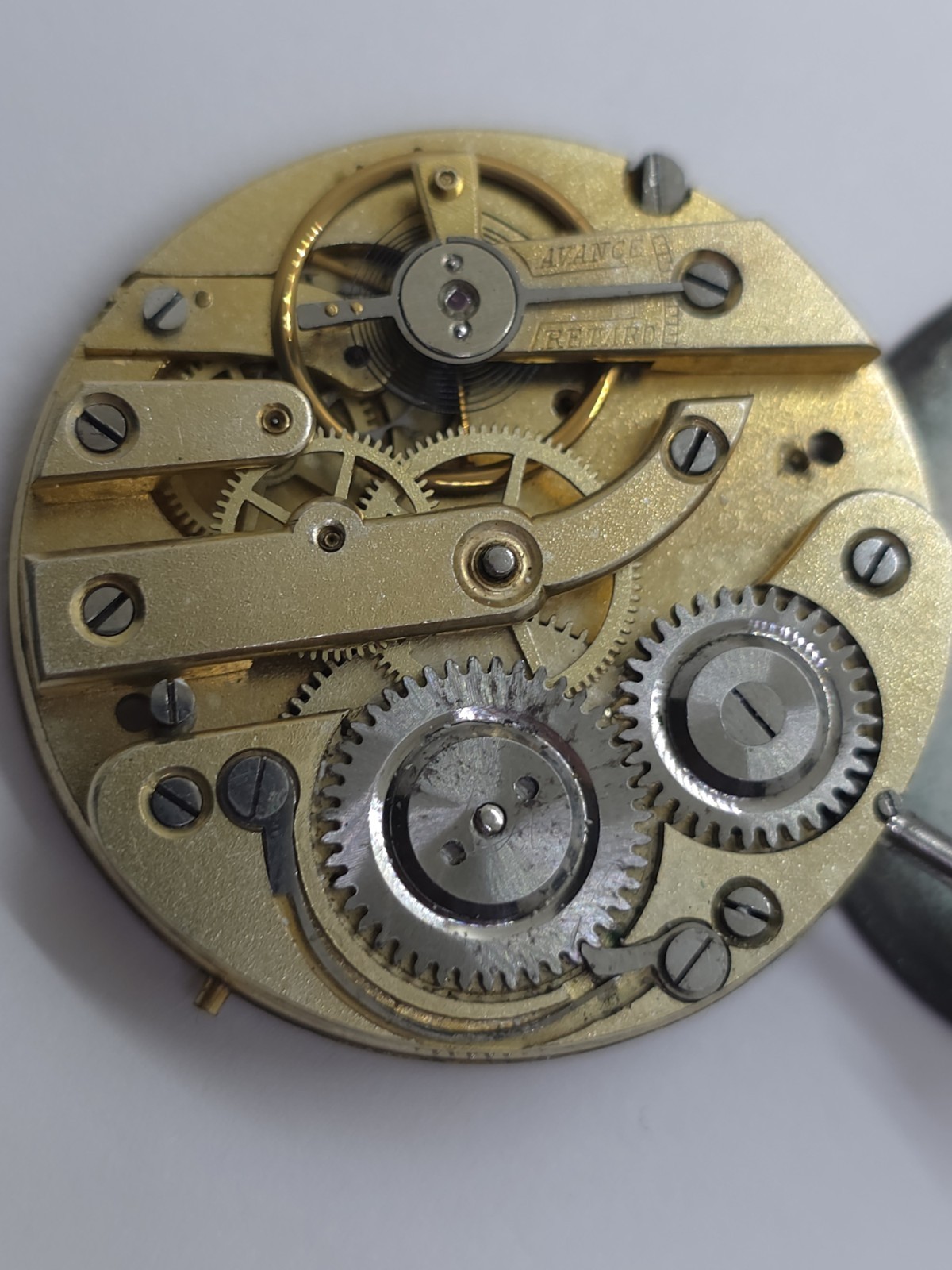 Vintage Cylinder Pocket Watch Movement WORKING Condition Stem Crown
