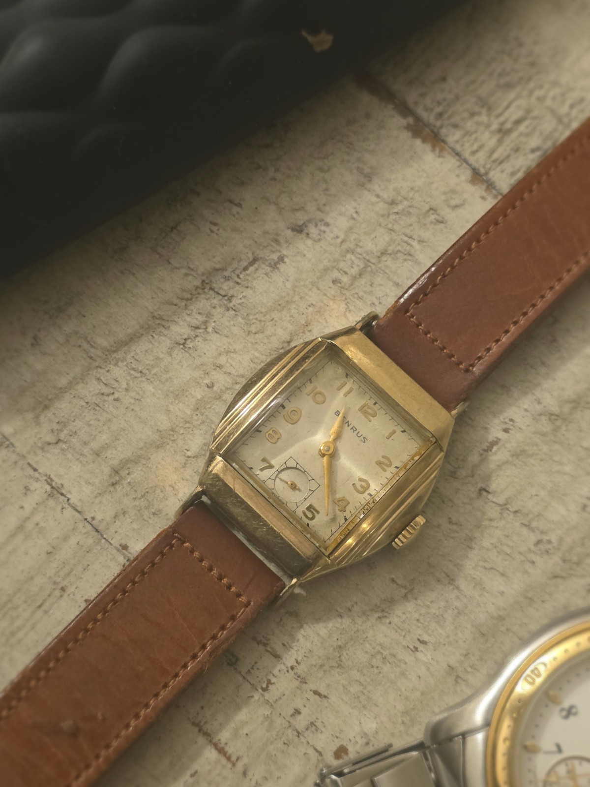 Vintage Benrus Tank Watch 10K Gold Plated BB4 Eta 900 Swiss Runs Keeps Time