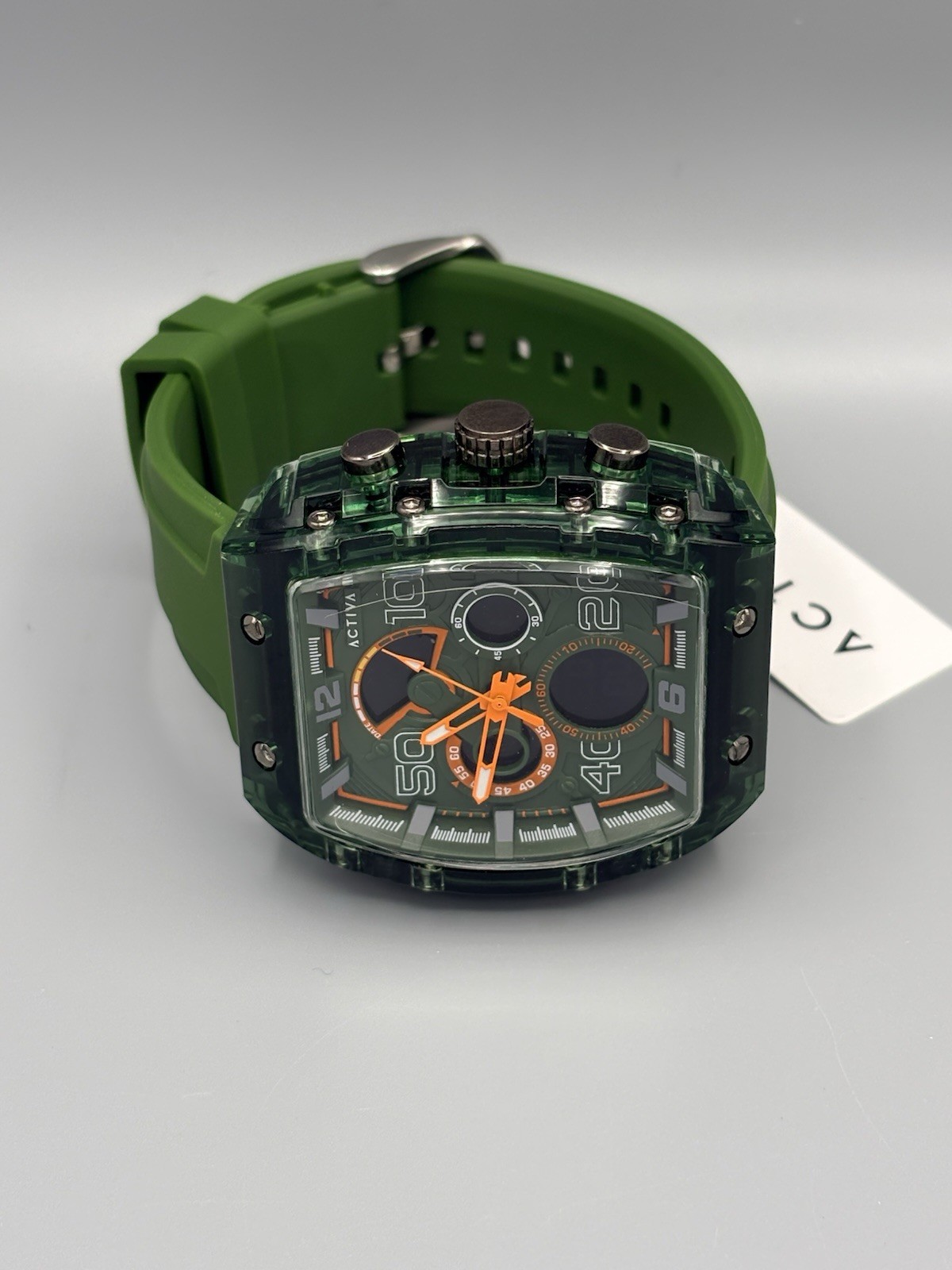 Activa X Invicta ACW8109-004 Digital Essentials 45mm Army Green Watch New