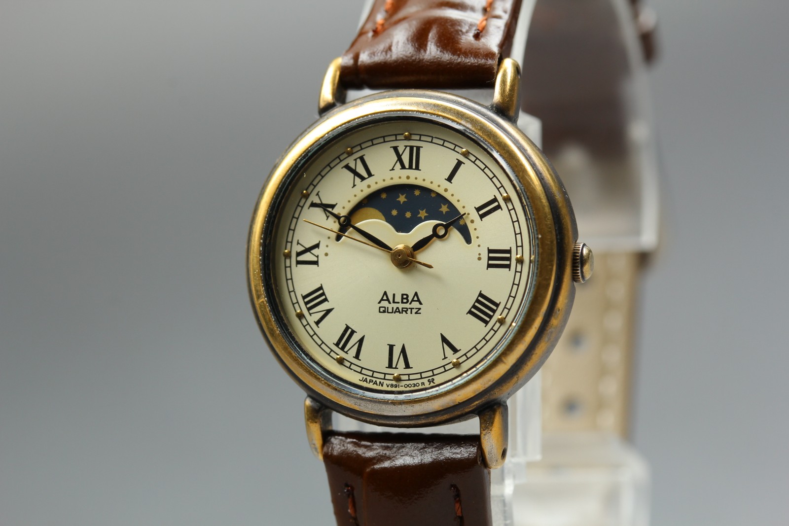 Vintage 1988 [Exc+5] Seiko Alba V891-0030 25mm Roman Quartz Women’s Watch JAPAN