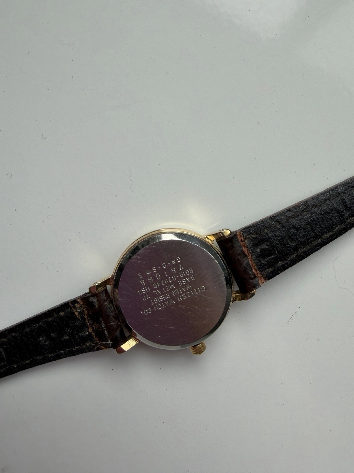 Vintage Women’s Citizen Watch With Brown Leather Strap/ Working/ New Battery
