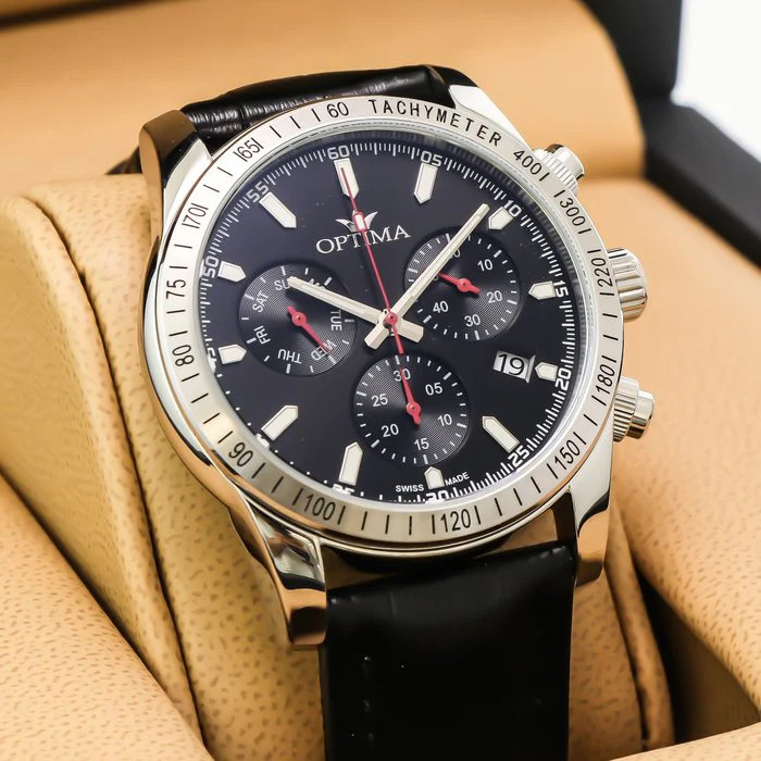 Optima – Swiss Chronograph – OSC432-SL-3 Swiss Ronda 44 mm OSC432 50 m (5 ATM