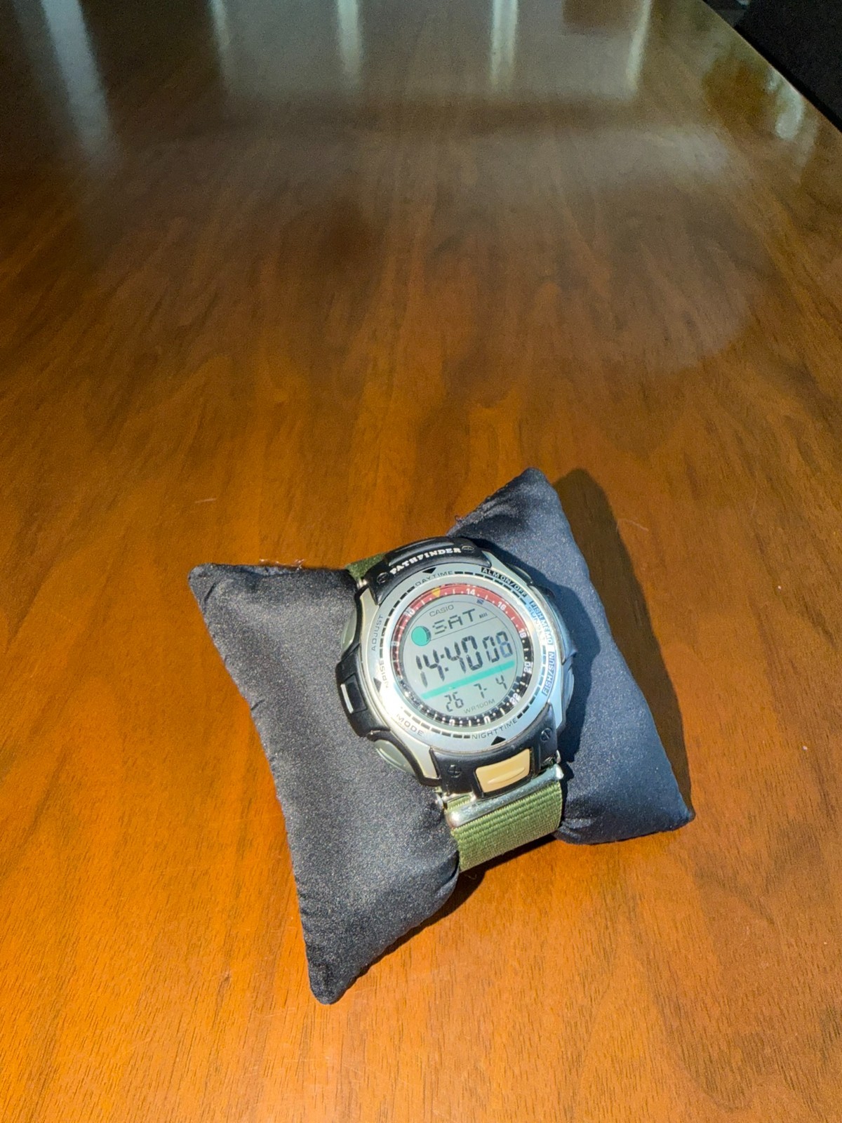 Vintage Casio PAS-400B Pathfinder Fishing Timer Watch Module 2632 New Battery