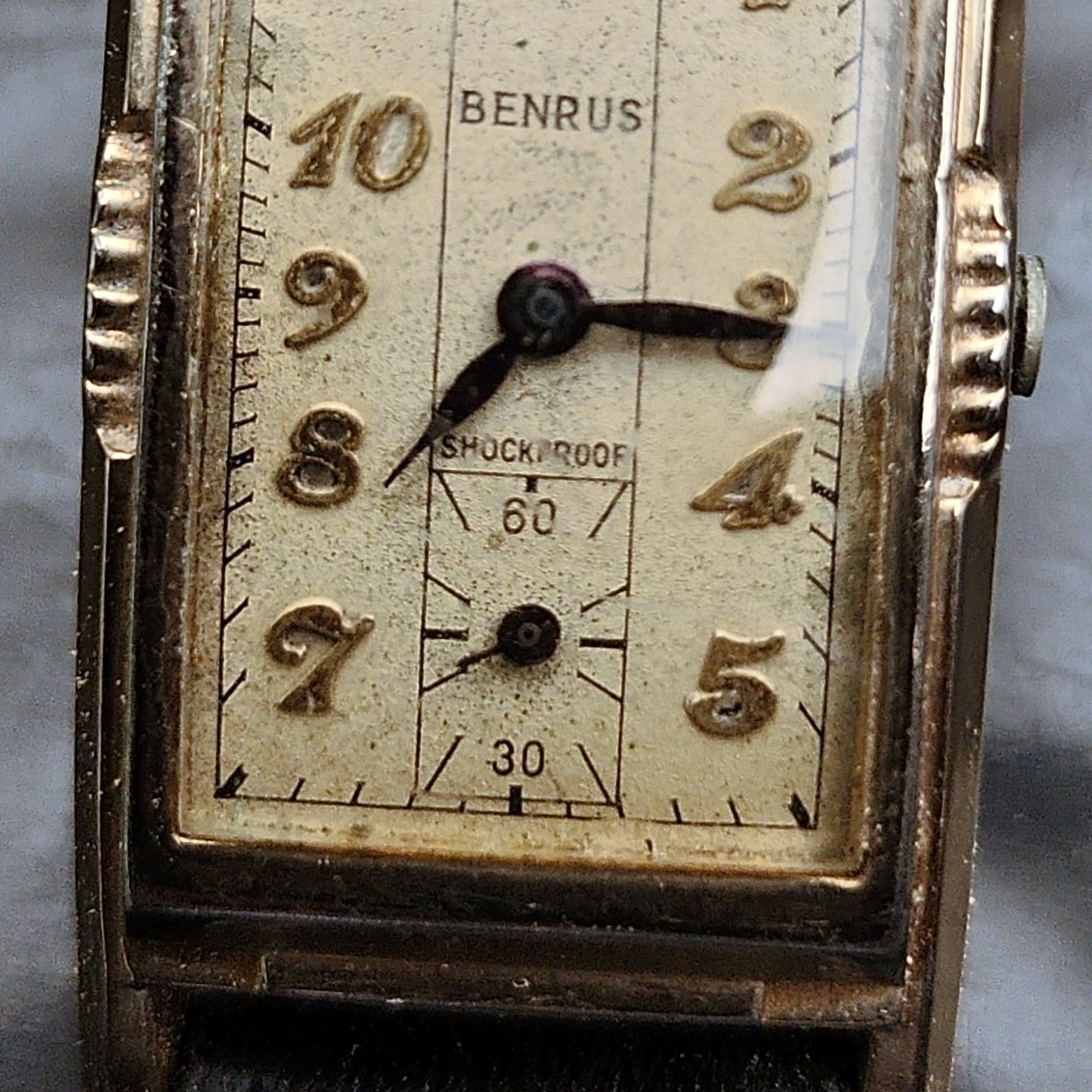 Benrus AC 4 Tank Watch 1940s Vintage Mens Curvex 21j GF For Parts/Repair ⌚