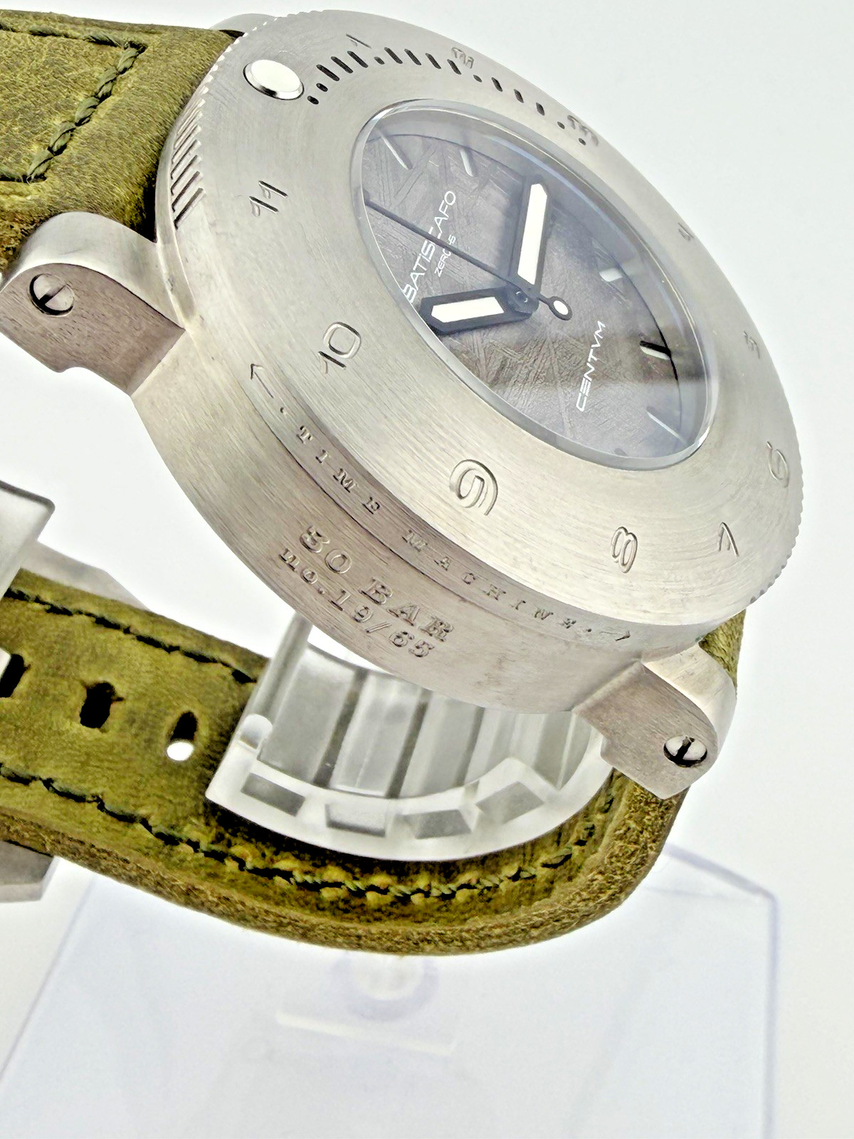 Batiscafo: Titanium G5, meteorite dial, Swiss movement, vintage strap, full set