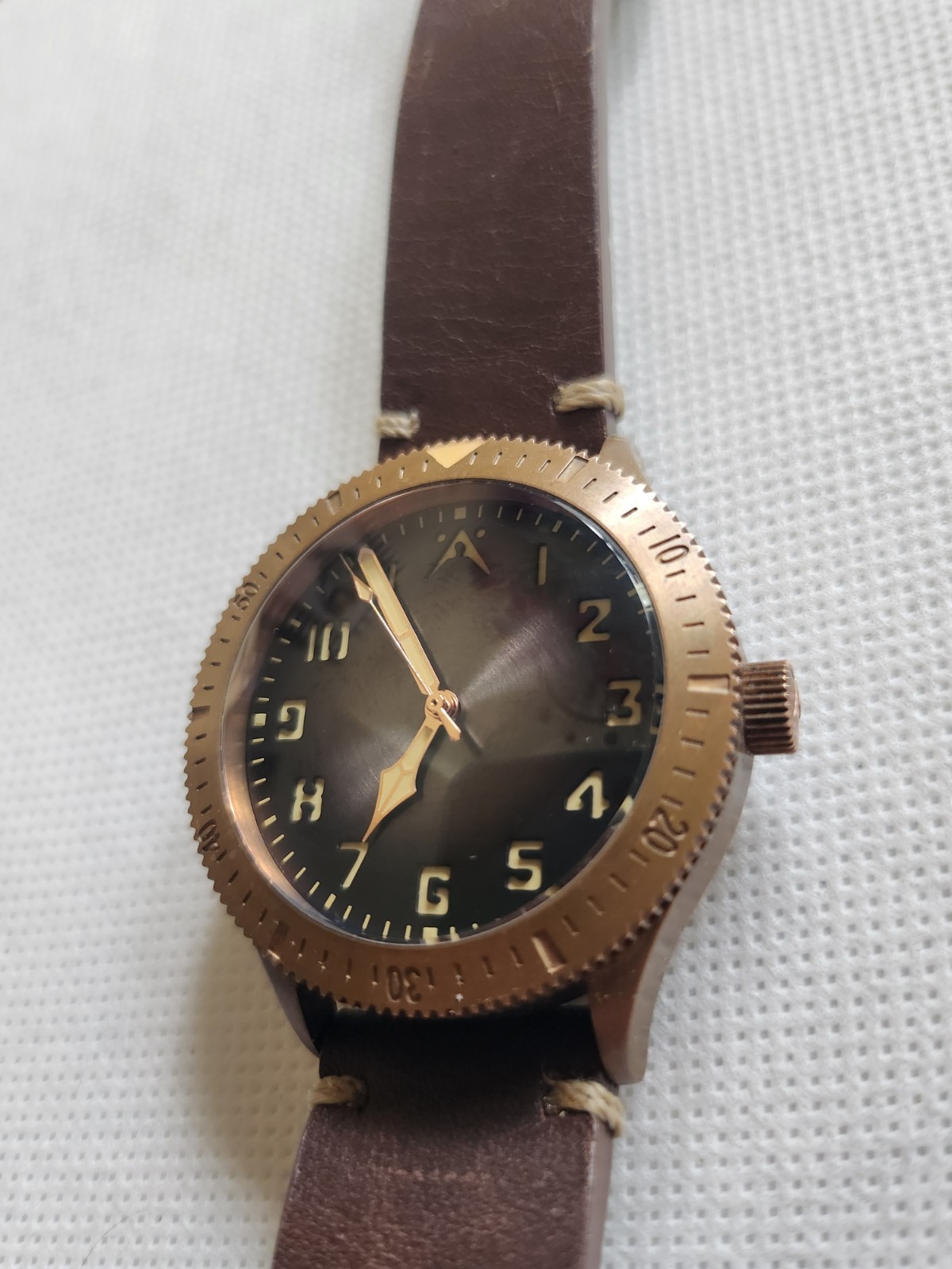 Aerotec Ace Bronze Watch – Vintage Black Dial