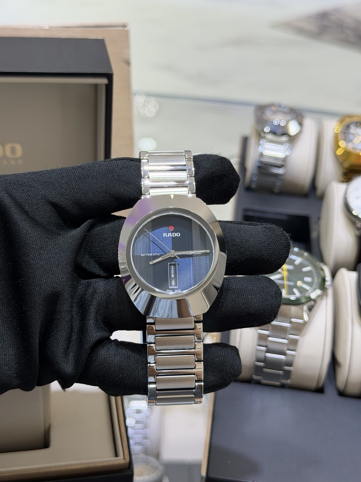 New Rado DiaStar Original Stainless Steel Blue Dial Men’s Watch R12160213