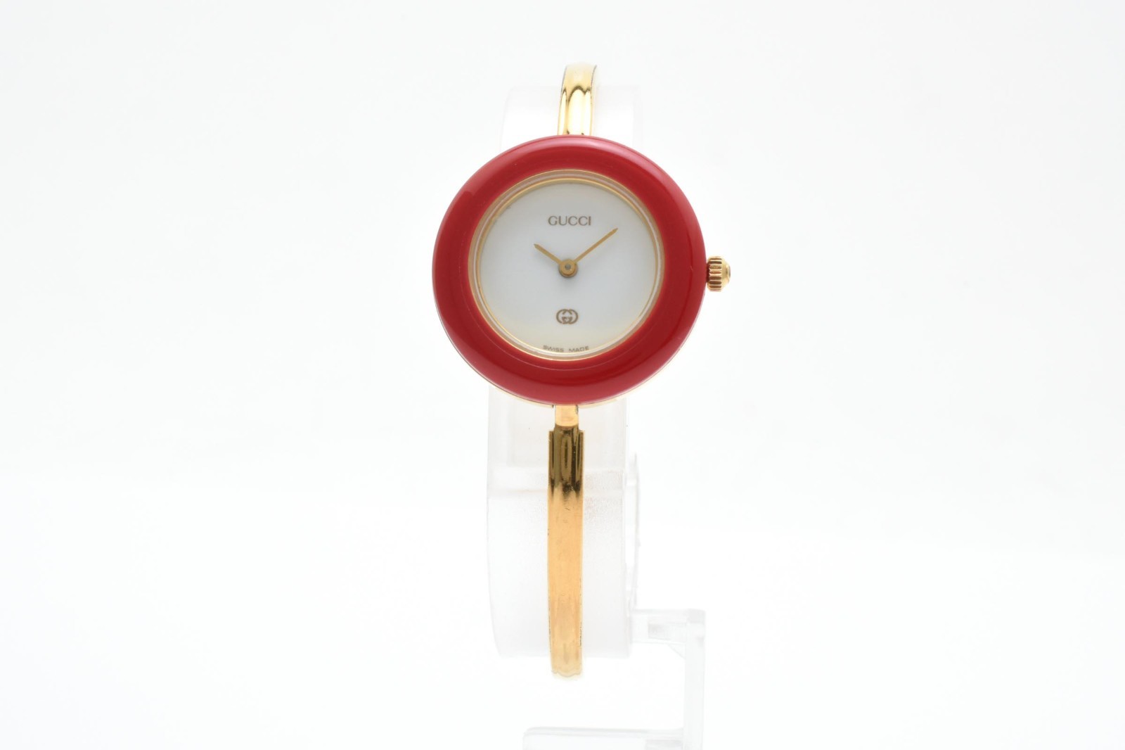 [Exc+5 ] w/ BOX Gucci Change Bezel Watch 11/12.2 White 12 Colors Gold JAPAN