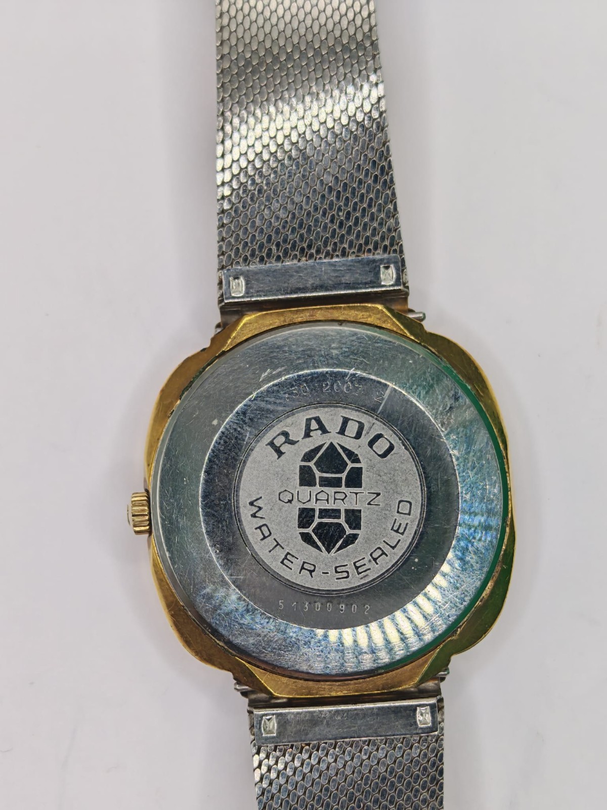 Vintage Rado Elegance Quartz Gold-Tone 36mm Watch Parts or Repair