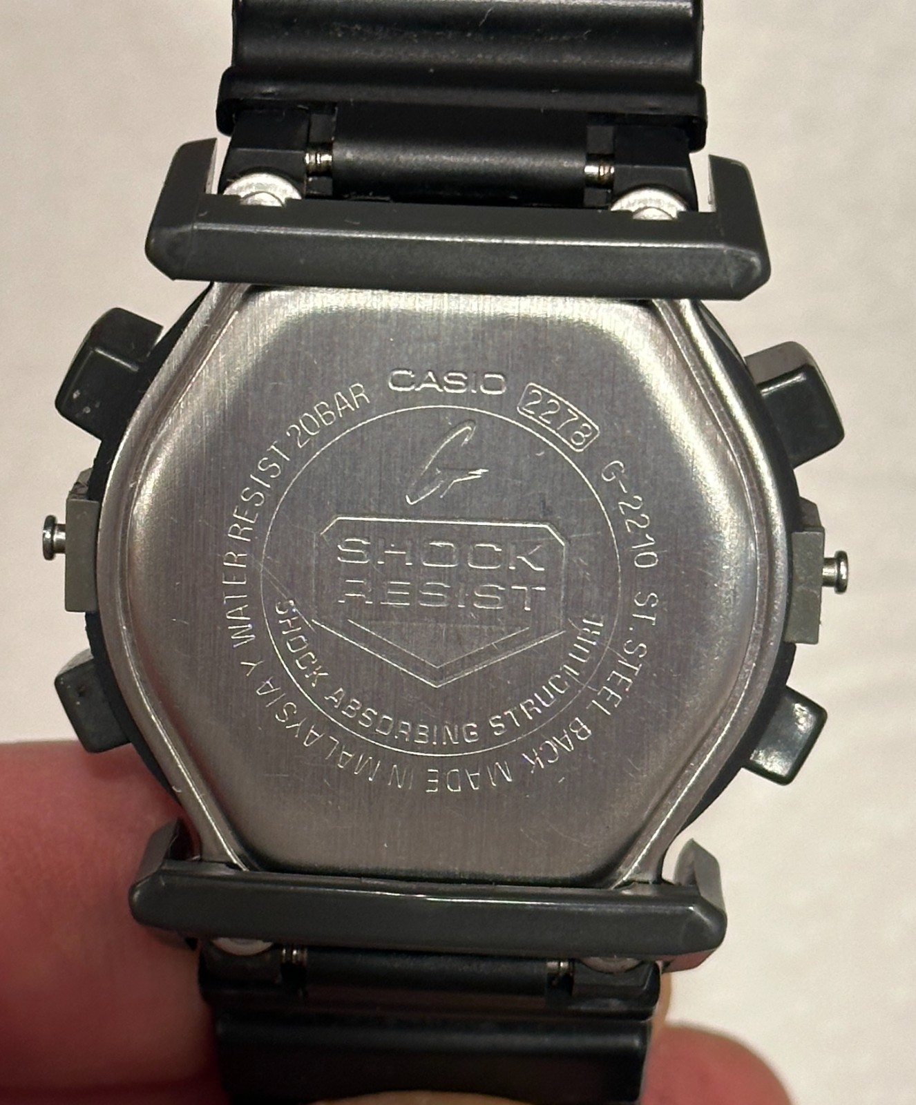 RARE CASIO Black G-Shock 2278 G-2210 Module 48mm Watch Used see description