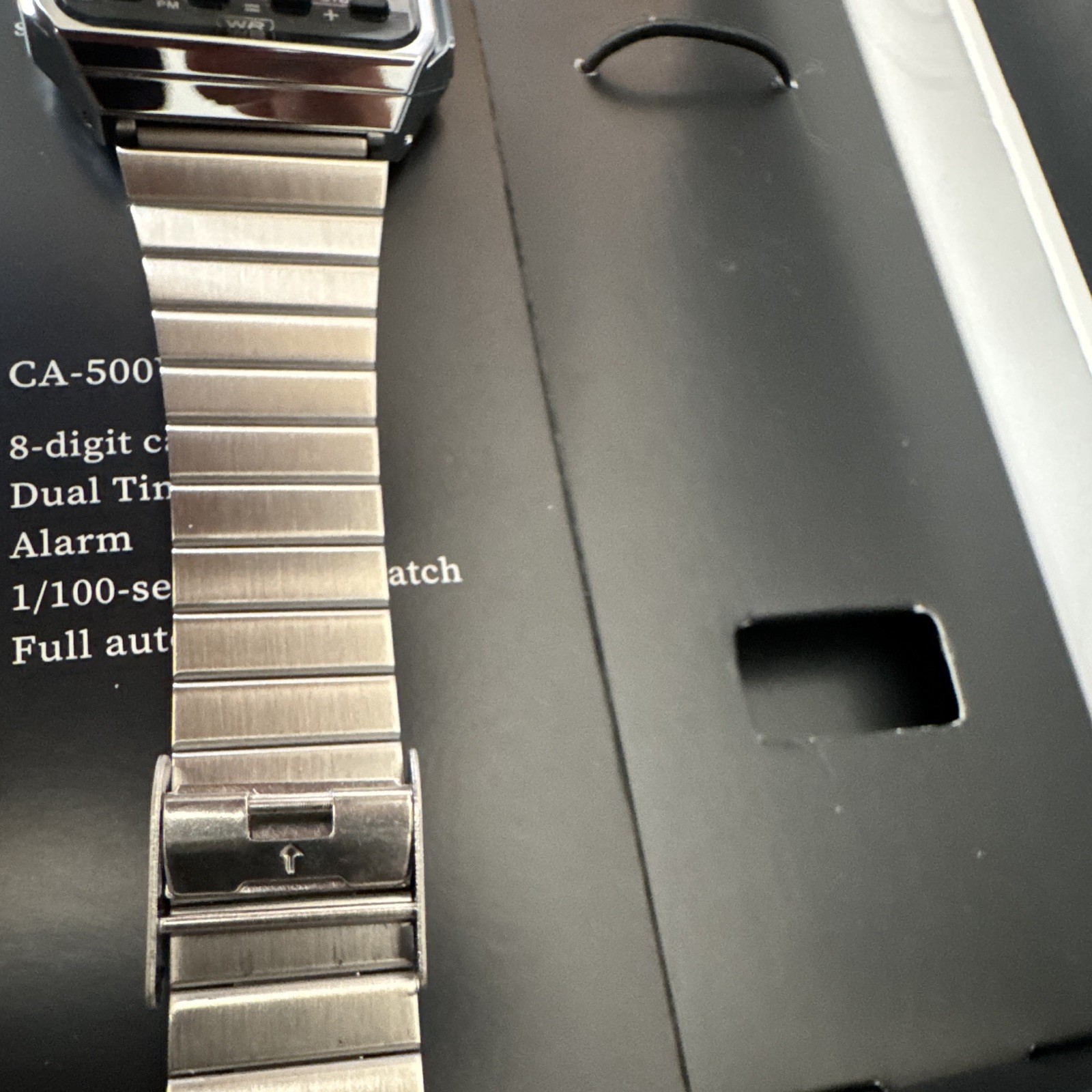 Back to the Future Casio CA-500WEBF-1A Digital Quartz Stainless Steel Bracelet