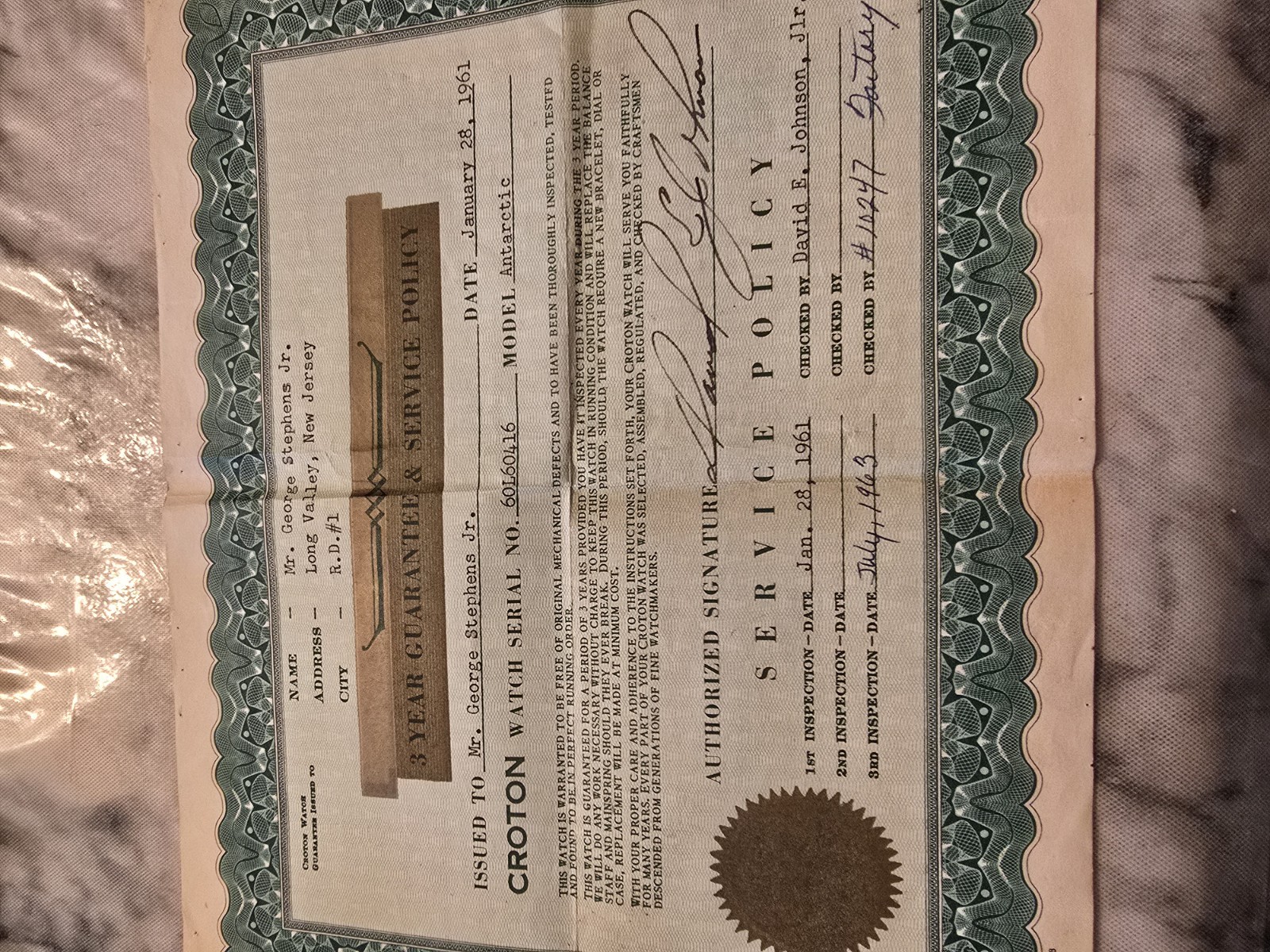 Vintage 1961 Croton Nivada Grenchen The Antarctic Aquamatic with Provenance