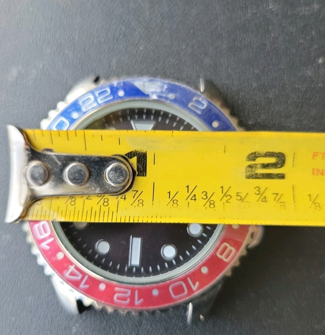 New Fixed Dial Luxury Mens Watch • Pepsi Design New Battery • No Band Inclu