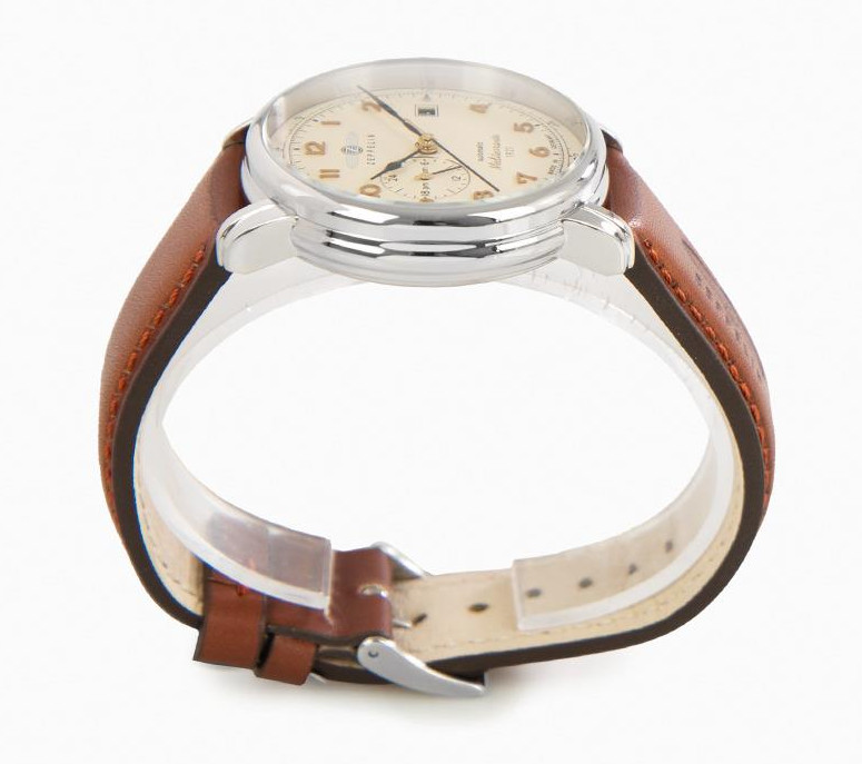 Zeppelin Automatic Men’s Watch Beige Dial Leather Band Méditerranée 9668-5