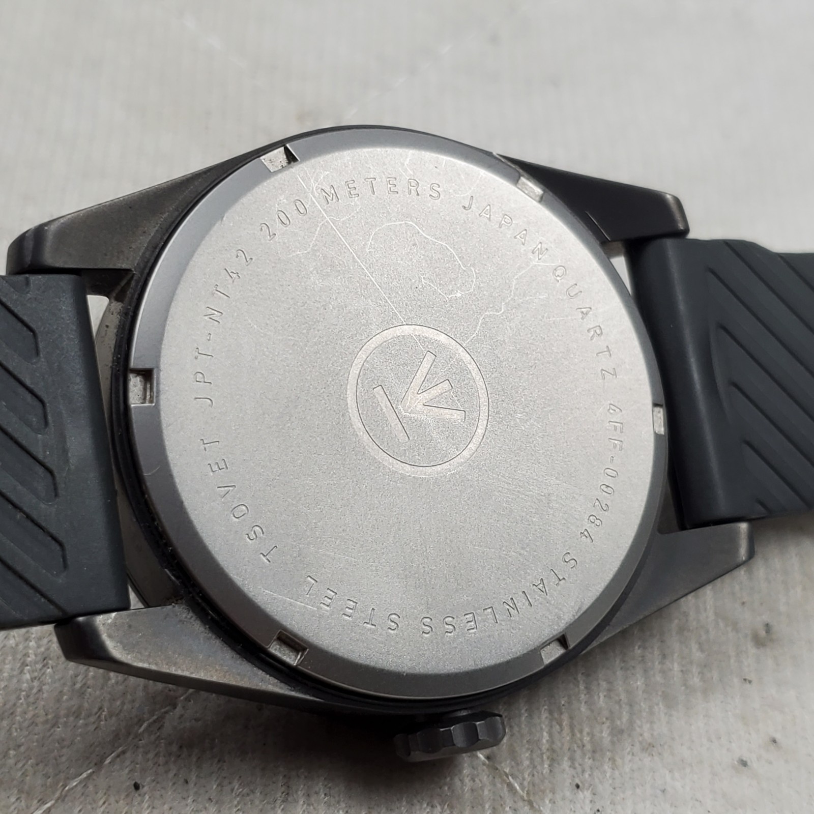 TSOVET JPT-NT42 JAPAN MOV’T QUARTZ WR 200M GRAY/BLACK 24-HOUR MEN’S WATCH