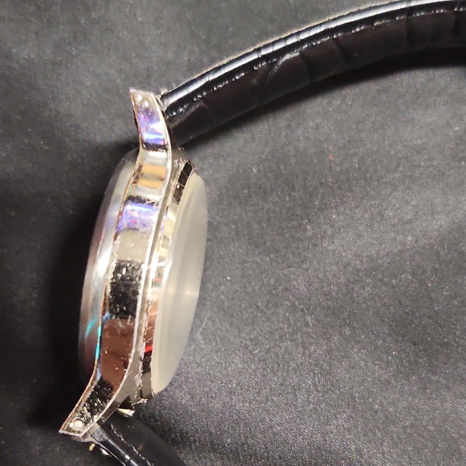 Ingersoll Triumph Hand Wind Analog White/Black Dial Silver SS Case Black Leather