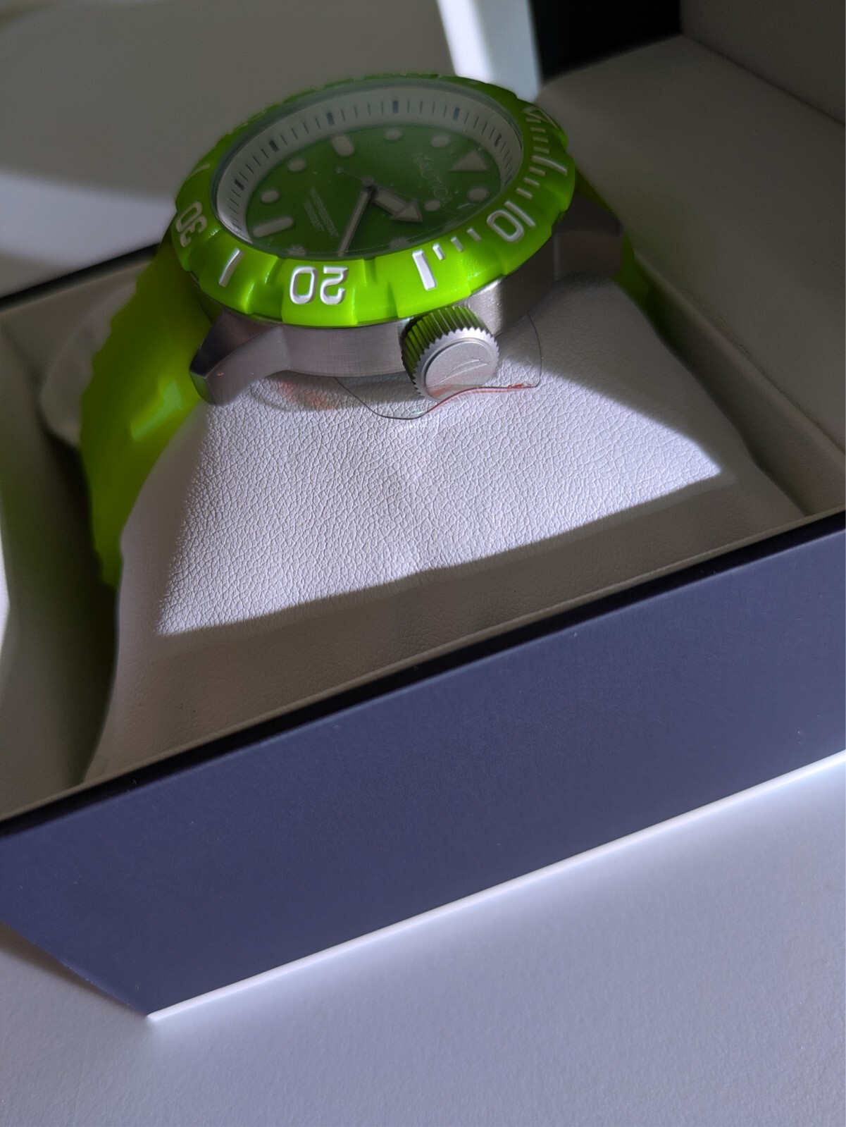 Nautica South Beach Green Dial Jelly Men’s Watch Rubber Silicone Strap N09605G