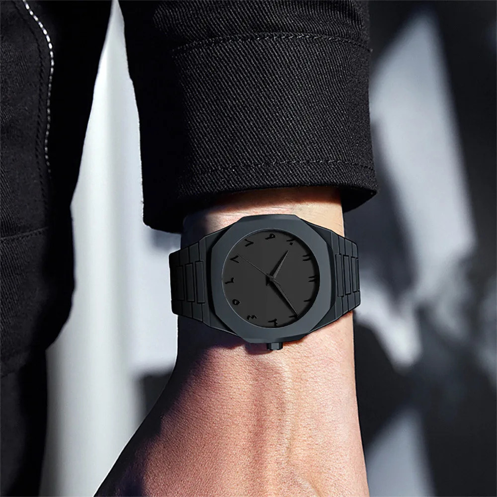New Fashionable Men’s Watch Simple Black Male Quartz Watches Arabic digital