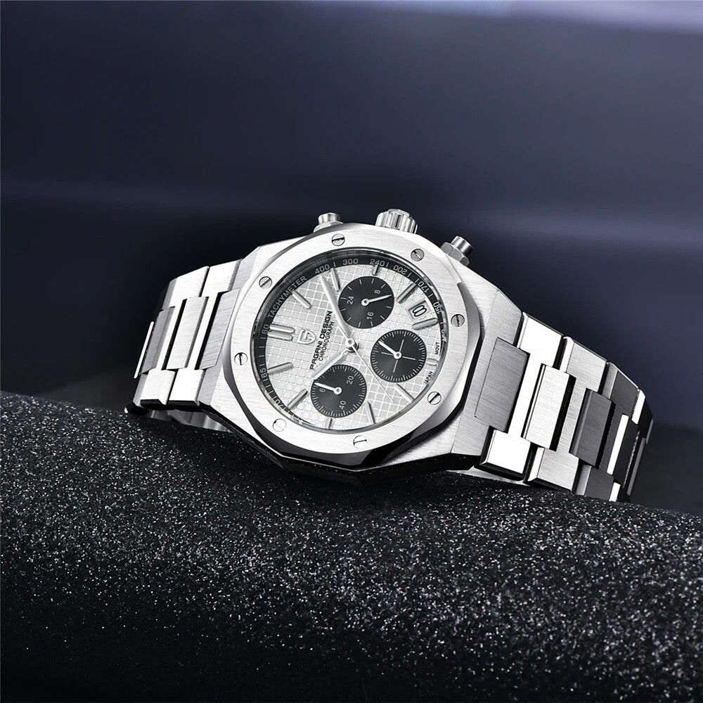 PAGANI DESIGN 2024 New Stainless Steel Watch Luxury Sports Chronograph Quartz