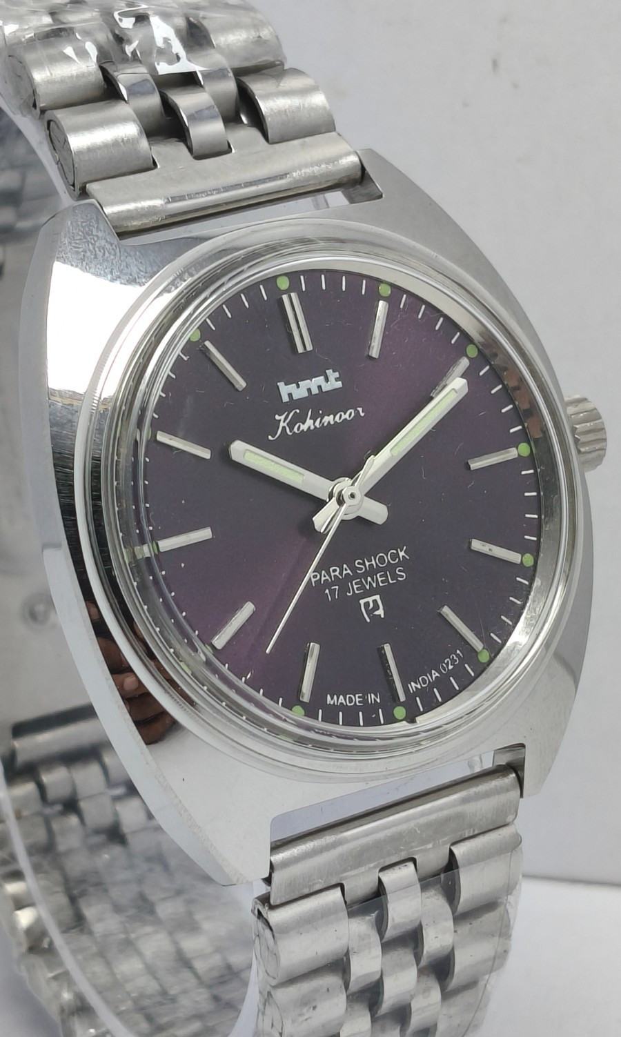 HMT Kohinoor 17 Jewels Hand Winding Wrist Watch For Men’s In Working Condition