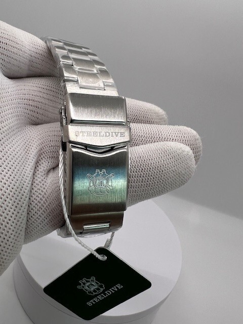 USA SELLER! Steeldive Gray SD1953 Diver/Sub-Bracelet Choice w/Grey Rubber Option