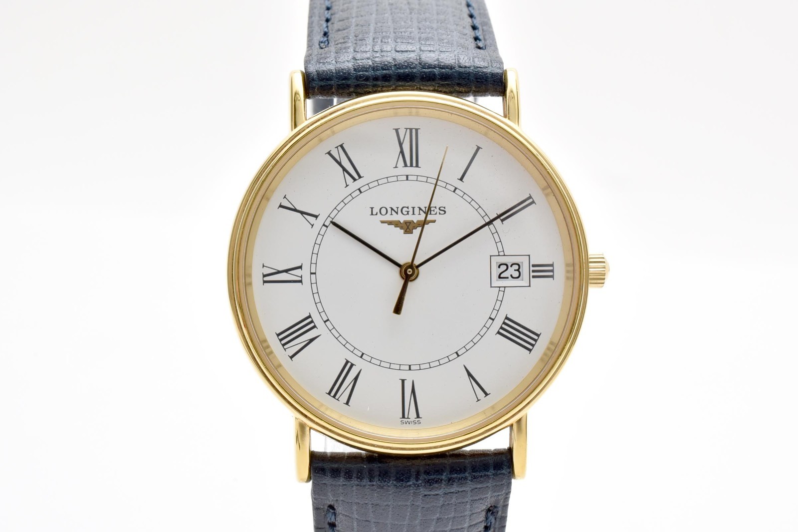 “N BELT” LONGINES Grande Classique L4.720.2 White Dial Qz Men Watch “Mint” JAPAN