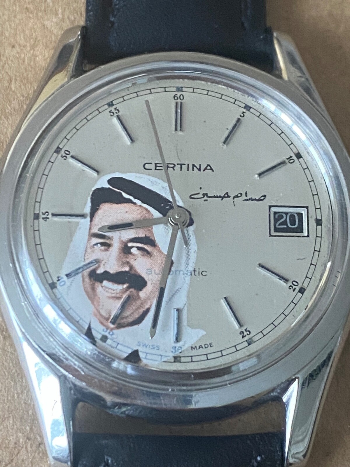 Certina Automatic Iraq Saddam Hussein Special Edition Watch White Head Cover