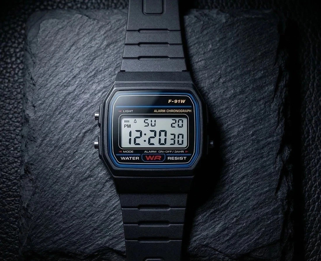 F91W Classic Digital Watch Resin Strap Stopwatch Chronograph Sport Men Watch