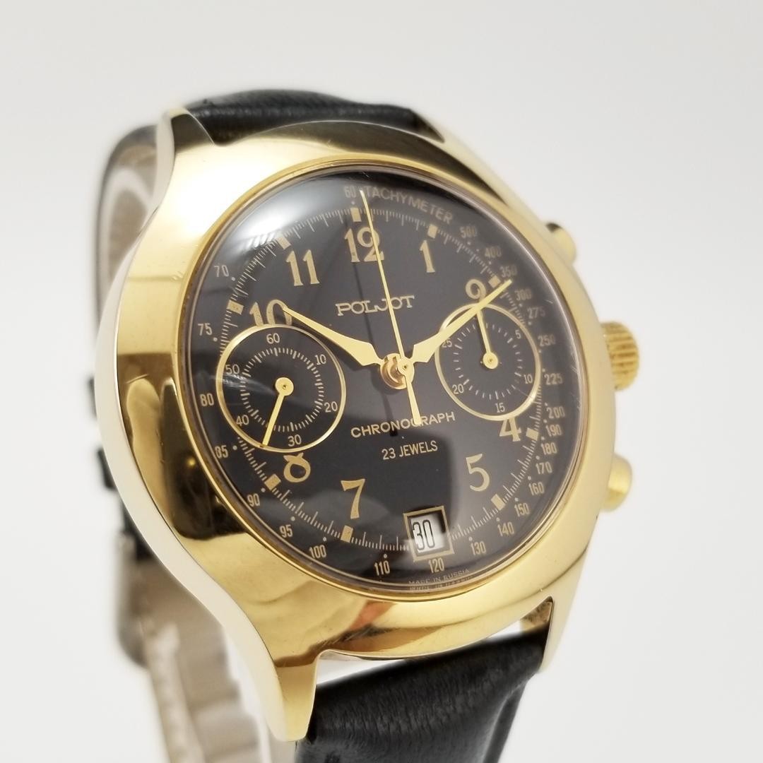 [A4M] Poljot Chronograph Manual Wind Vintage Wristwatch [r8s]