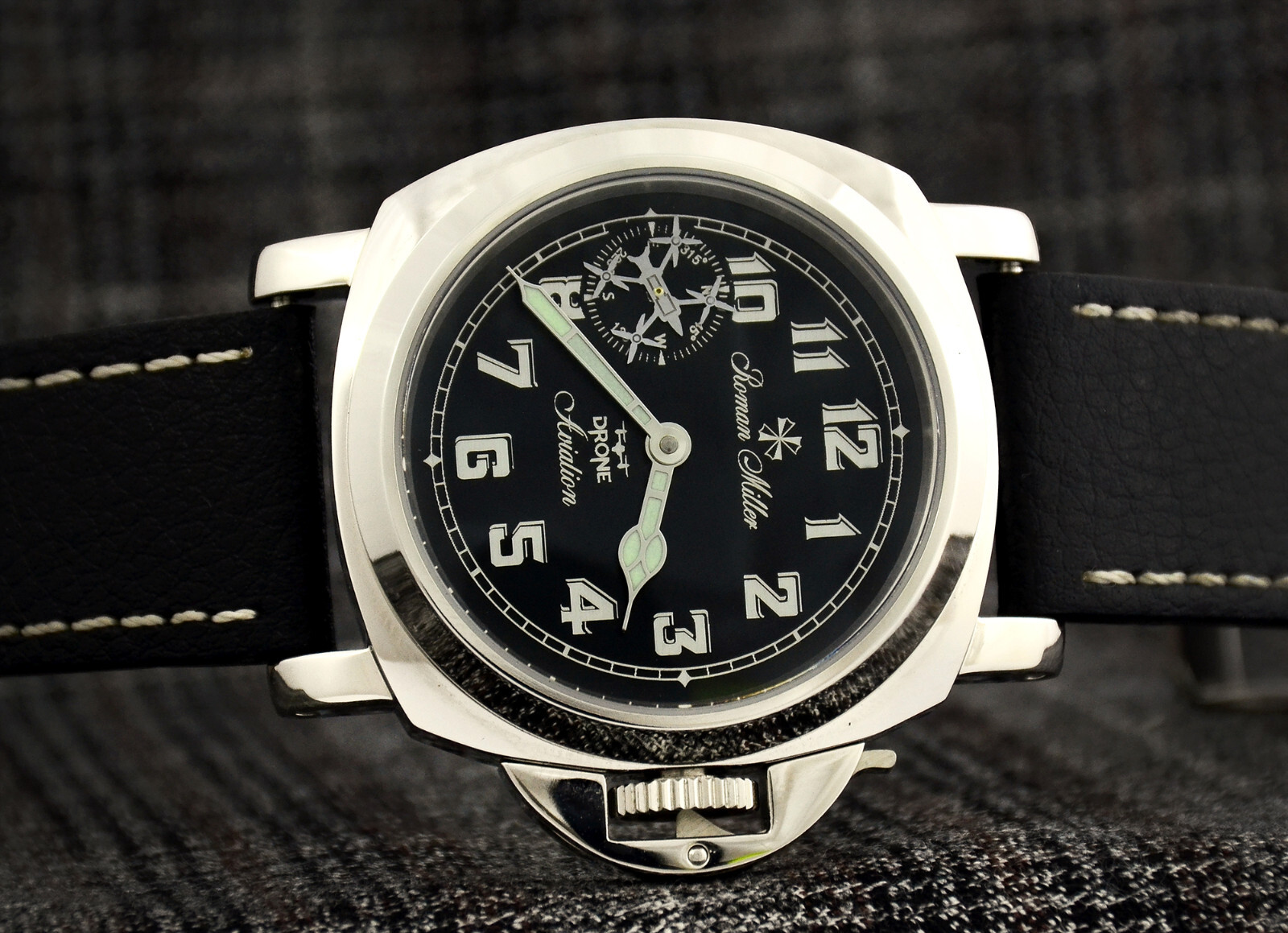 Military watch Drone Aviation Black watch husband Gift hands made watch Men’s