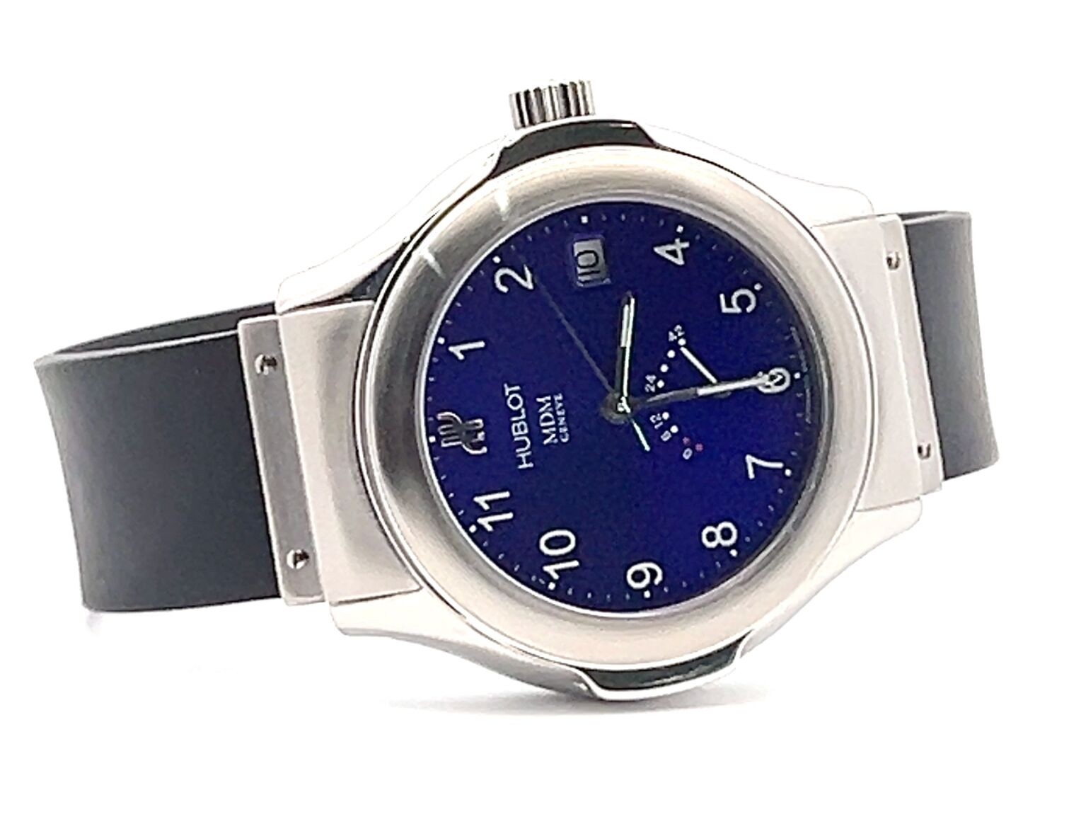 Hublot MDM Bang Automatic Men’s Watch – 40 mm Steel, Blue Dial, Power Reserve