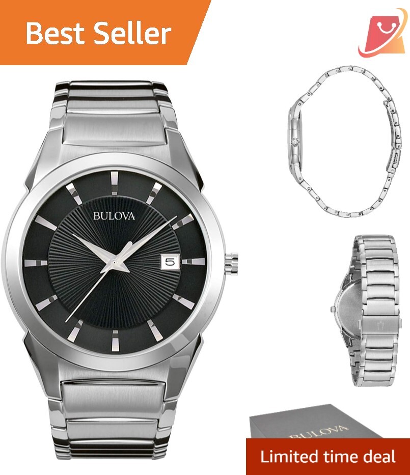 Men’s Quartz Watch Stainless Steel 38mm Calendar Date Water Resistant Classic…