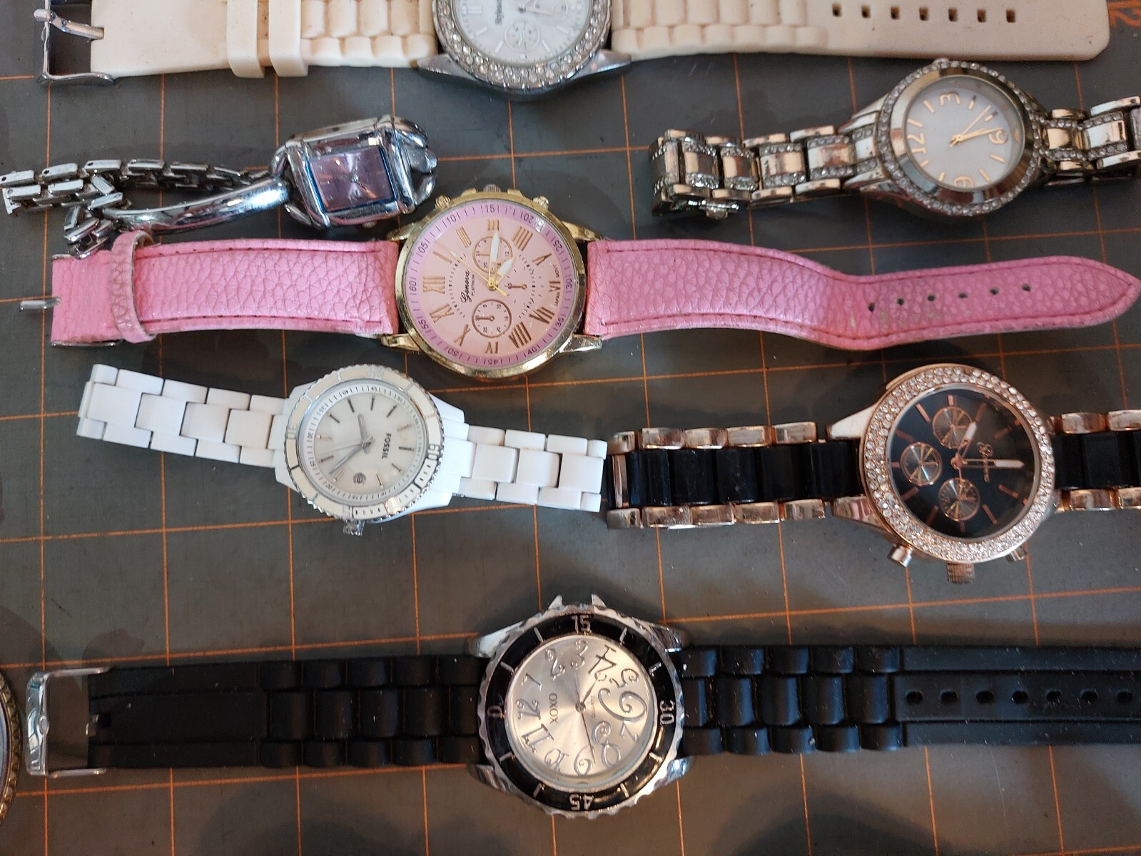 Large Lot of Various Styles Fashion Watches Untested Need Batteries Geneva Anne