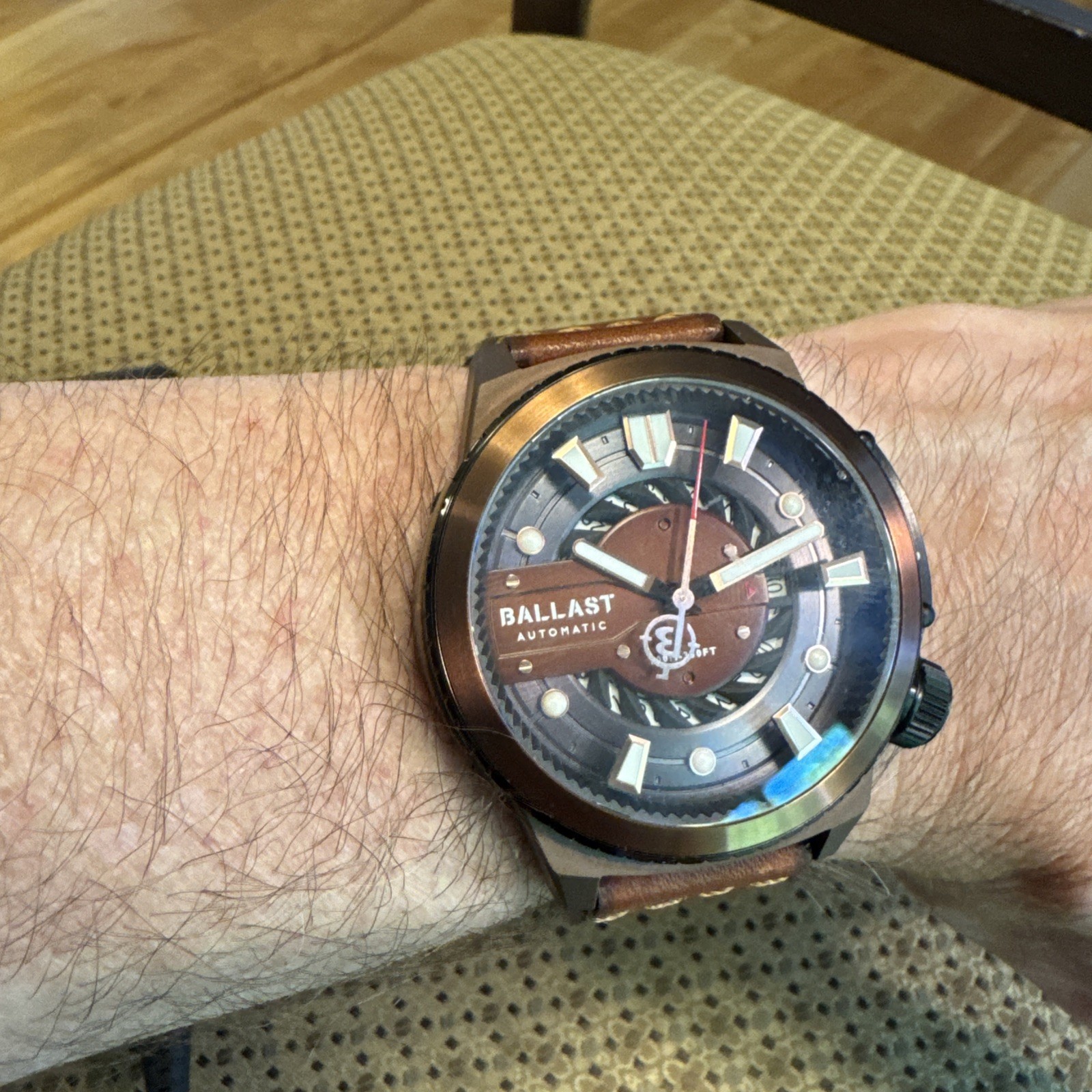 Ballast Trafalgar Titanium Automatic Brown Watch 46.5mm BL-3135 Men’s