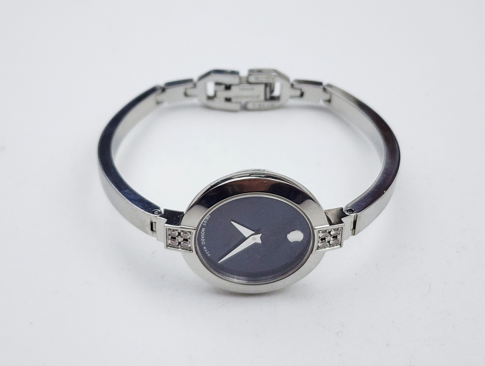 Women’s SWISS Watch MOVADO “Bela” 84.A1.1830S. Marked Diamonds Case. Small Wrist